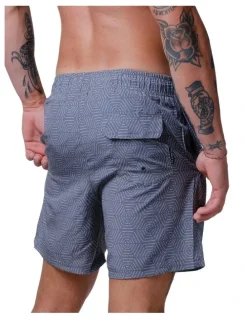Vacancy Co Aztek Swim Shorts in Grey