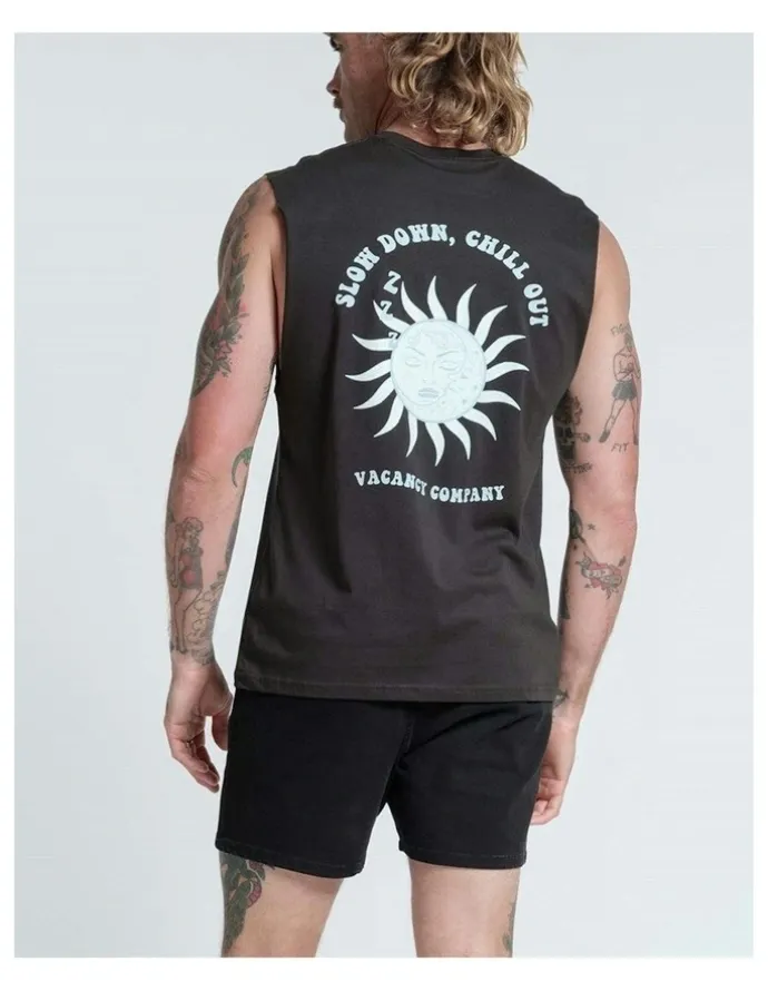 Vacancy Co Byron Tank in Charcoal