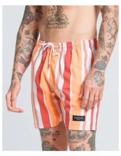 Vacancy Co Calypso Swim Shorts in Orange
