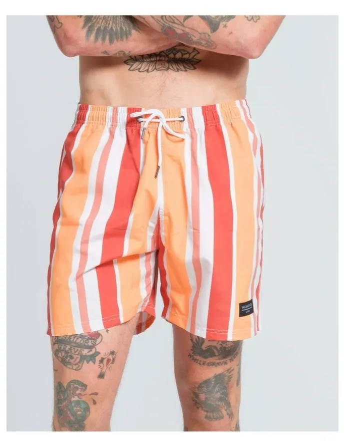Vacancy Co Calypso Swim Shorts in Orange