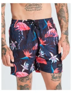Vacancy Co Flamingo Swim Short in Ink