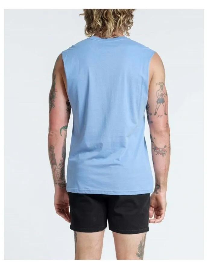 Vacancy Co Heartless Tank in Dusty Blue