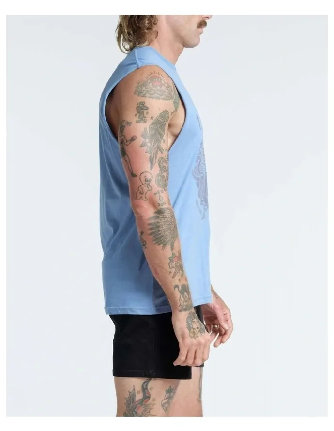 Vacancy Co Heartless Tank in Dusty Blue
