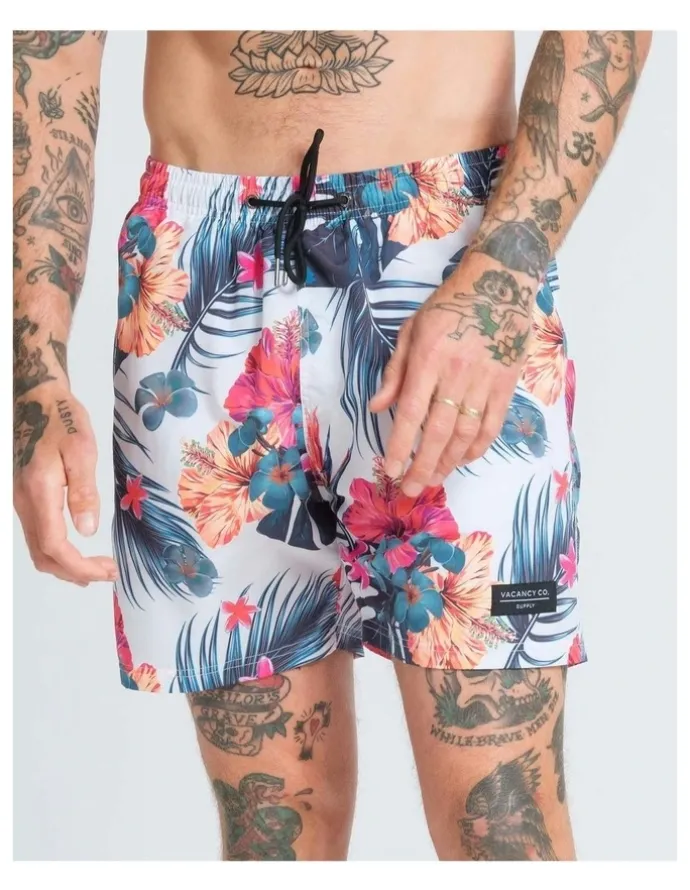 Vacancy Co Hibiscus Swim Shorts in Assorted