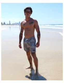 Vacancy Co Kaleidoscope Swim Shorts in Grey