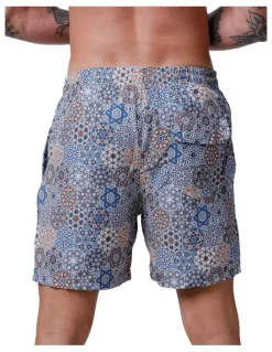 Vacancy Co Kaleidoscope Swim Shorts in Grey