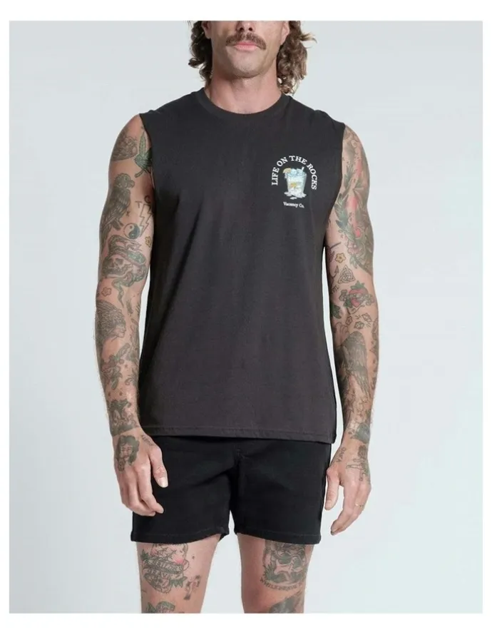 Vacancy Co Life on the Rocks Tank in Charcoal