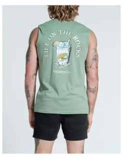Vacancy Co Life on the Rocks Tank in Sage