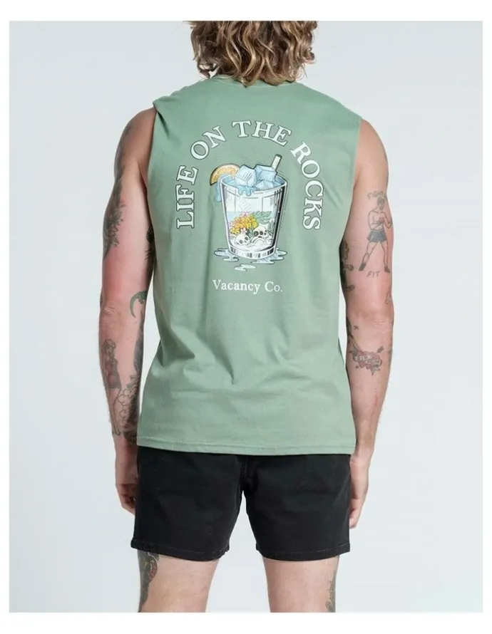 Vacancy Co Life on the Rocks Tank in Sage