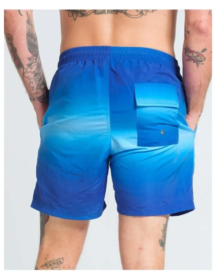 Vacancy Co Ombre Swim Shorts in Blue