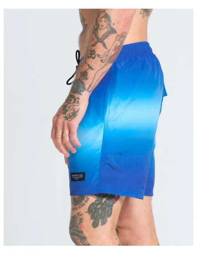 Vacancy Co Ombre Swim Shorts in Blue
