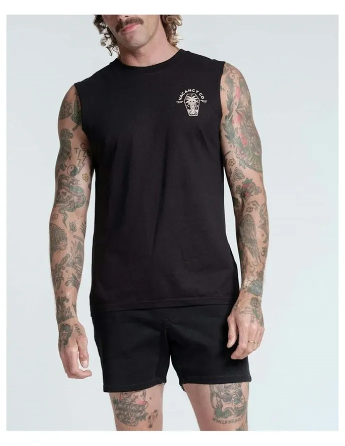 Vacancy Co Rest and Peace Tank in Black