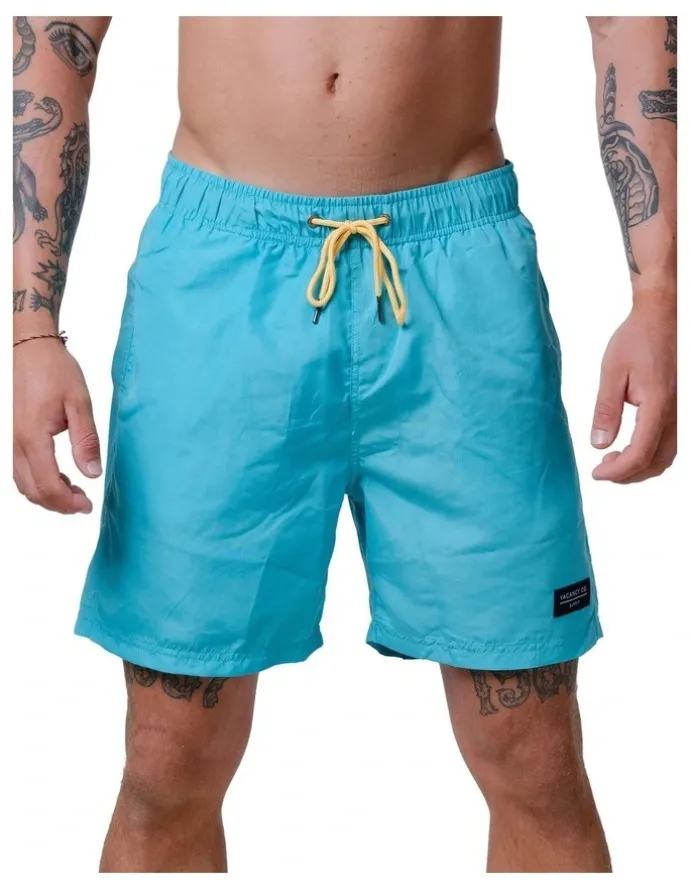 Vacancy Co Sea Foam Swim Shorts in Green