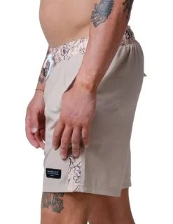Vacancy Co Side Panel Swim Shorts in Grey