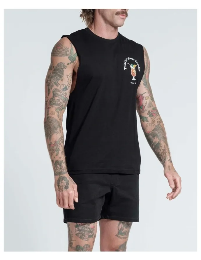 Vacancy Co Thinkin About Drinking Tank in Black