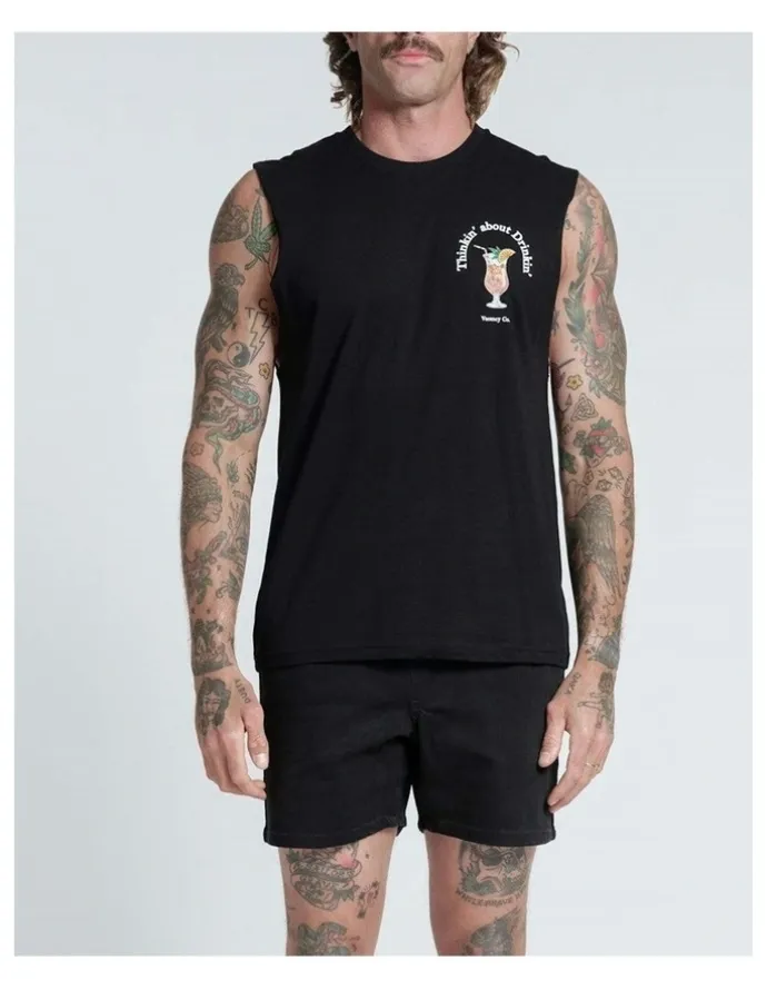 Vacancy Co Thinkin About Drinking Tank in Black