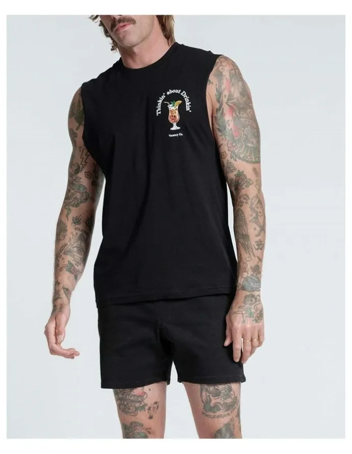 Vacancy Co Thinkin About Drinking Tank in Black