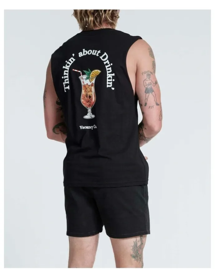 Vacancy Co Thinkin About Drinking Tank in Black