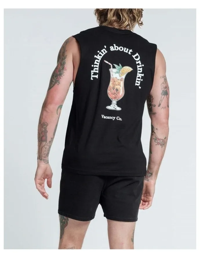 Vacancy Co Thinkin About Drinking Tank in Black