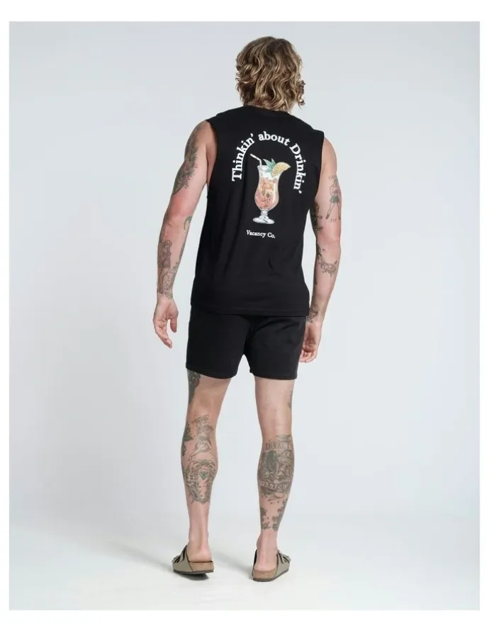 Vacancy Co Thinkin About Drinking Tank in Black