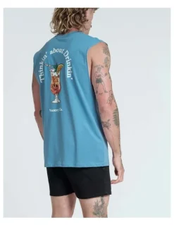 Vacancy Co Thinkin About Drinking Tank in Dusty Blue