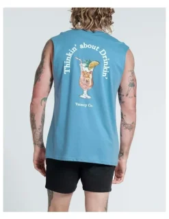 Vacancy Co Thinkin About Drinking Tank in Dusty Blue