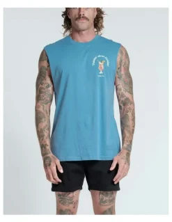 Vacancy Co Thinkin About Drinking Tank in Dusty Blue