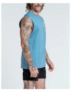 Vacancy Co Thinkin About Drinking Tank in Dusty Blue