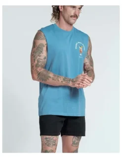 Vacancy Co Thinkin About Drinking Tank in Dusty Blue