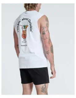 Vacancy Co Thinkin About Drinking Tank in White