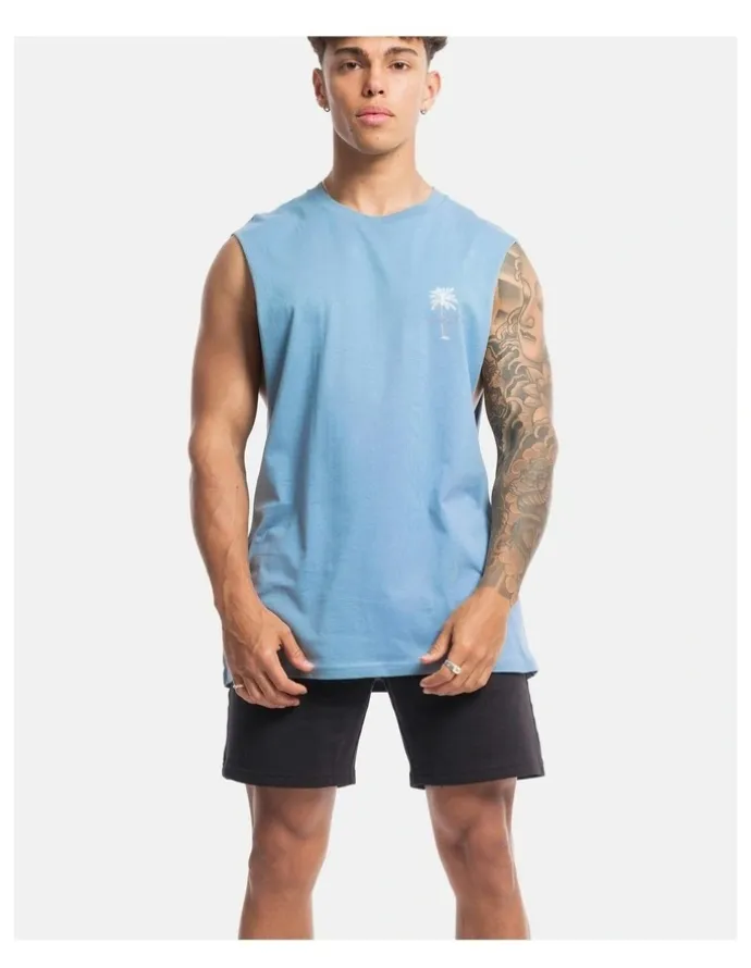 Vacancy Co Tropical Tank in Dusty Blue