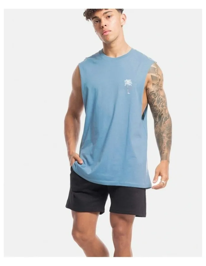 Vacancy Co Tropical Tank in Dusty Blue