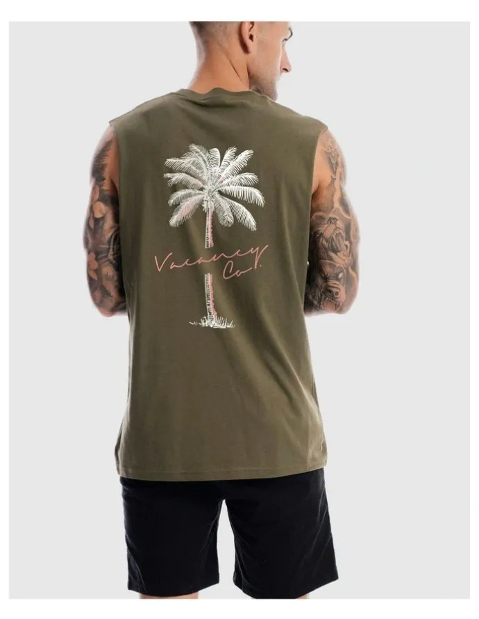 Vacancy Co Tropical Tank in Olive
