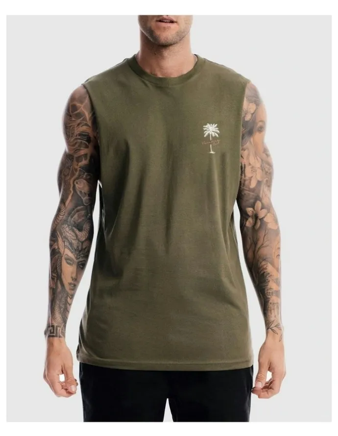 Vacancy Co Tropical Tank in Olive