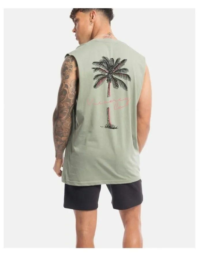 Vacancy Co Tropical Tank in Sage