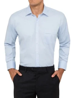 Van Heusen Cotton Long Sleeve Business Shirt in Blue