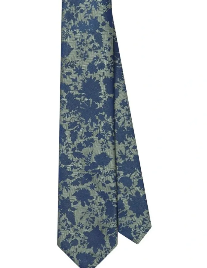 Van Heusen Dark Floral Tie in Green