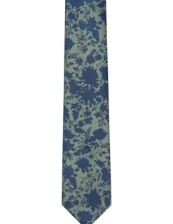 Van Heusen Dark Floral Tie in Green