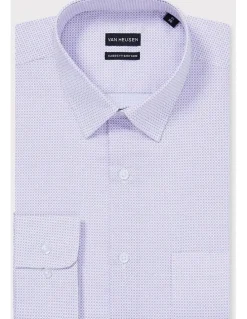 Van Heusen Geometric Print Shirt Classic Fit in Lavender