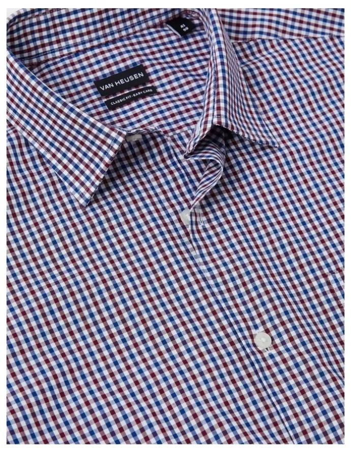 Van Heusen Gingham Check Shirt in Cherry
