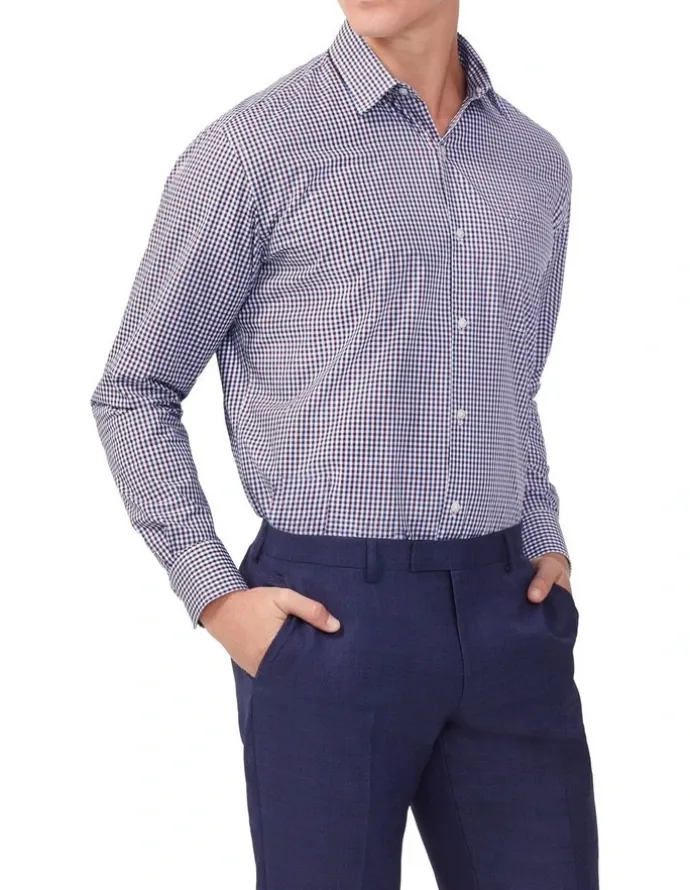 Van Heusen Gingham Check Shirt in Cherry