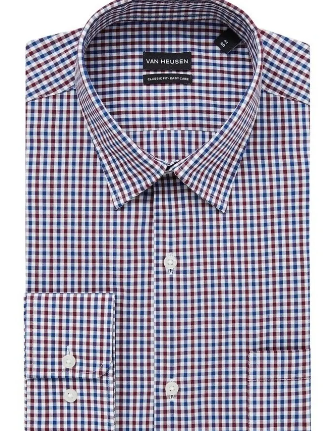 Van Heusen Gingham Check Shirt in Cherry