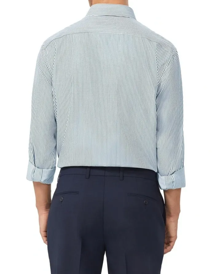 Van Heusen Heritage Weave Stripe Shirt in Green