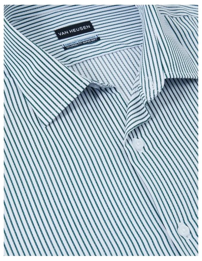 Van Heusen Heritage Weave Stripe Shirt in Green