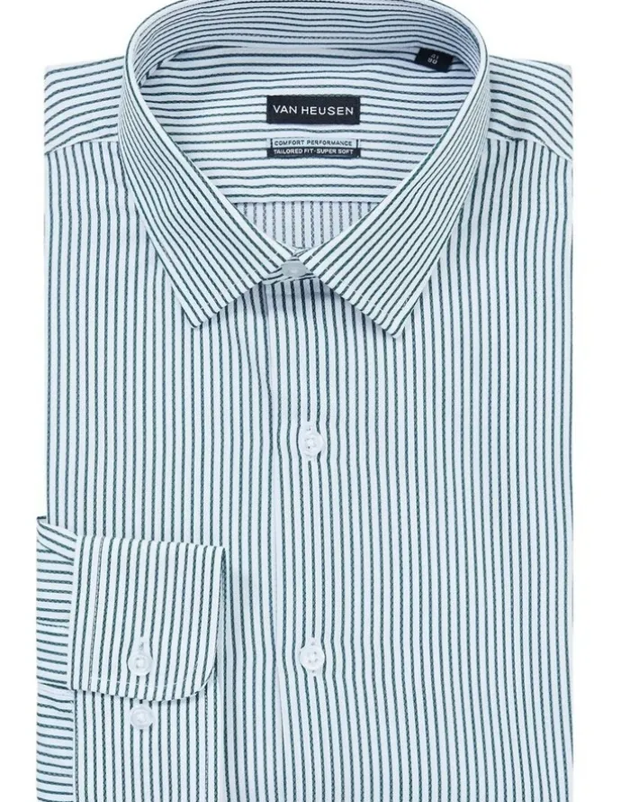 Van Heusen Heritage Weave Stripe Shirt in Green