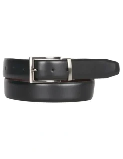 Van Heusen Pin Buckle Belt in Mahogany/Black