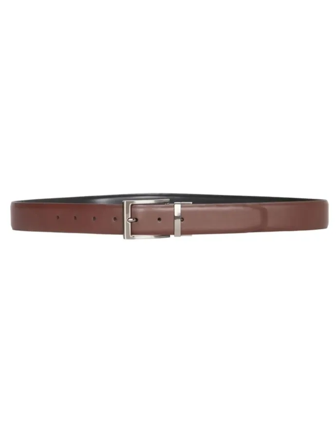Van Heusen Pin Buckle Belt in Mahogany/Black