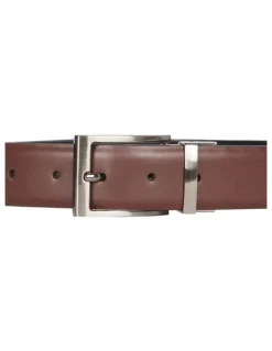 Van Heusen Pin Buckle Belt in Mahogany/Black