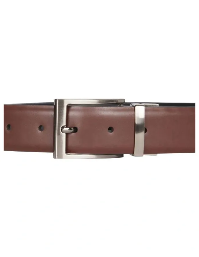 Van Heusen Pin Buckle Belt in Mahogany/Black