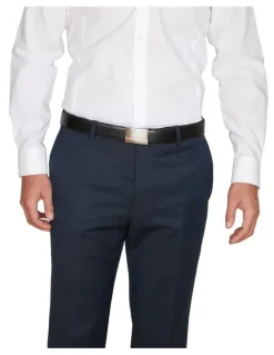 Van Heusen Plate Buckle Belt in Black